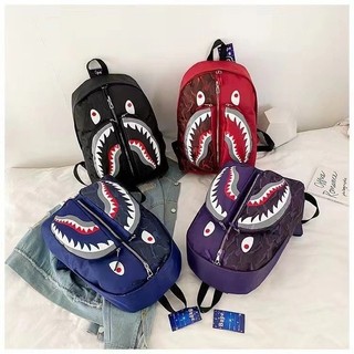 2024 mới cá mập đi học bape cá tính graffiti ba lô học sinh thời trang nam nữ ba lô hợp thời trang