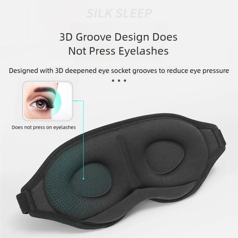Mặt nạ mắt ngủ bằng bọt Memory 3D - Bịt mắt chống sáng 100% Ergonomic Zero Pressure