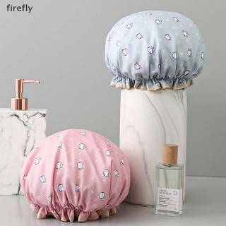 [Firefly] Nhà Bếp Hai Lớp Nữ Dầu Nhẹ Chống Khói Tắm Chống Thấm Nước Người Lớn Phụ Nữ Tắm Dầu Gội Dễ Thương Lấp Lánh [VN]