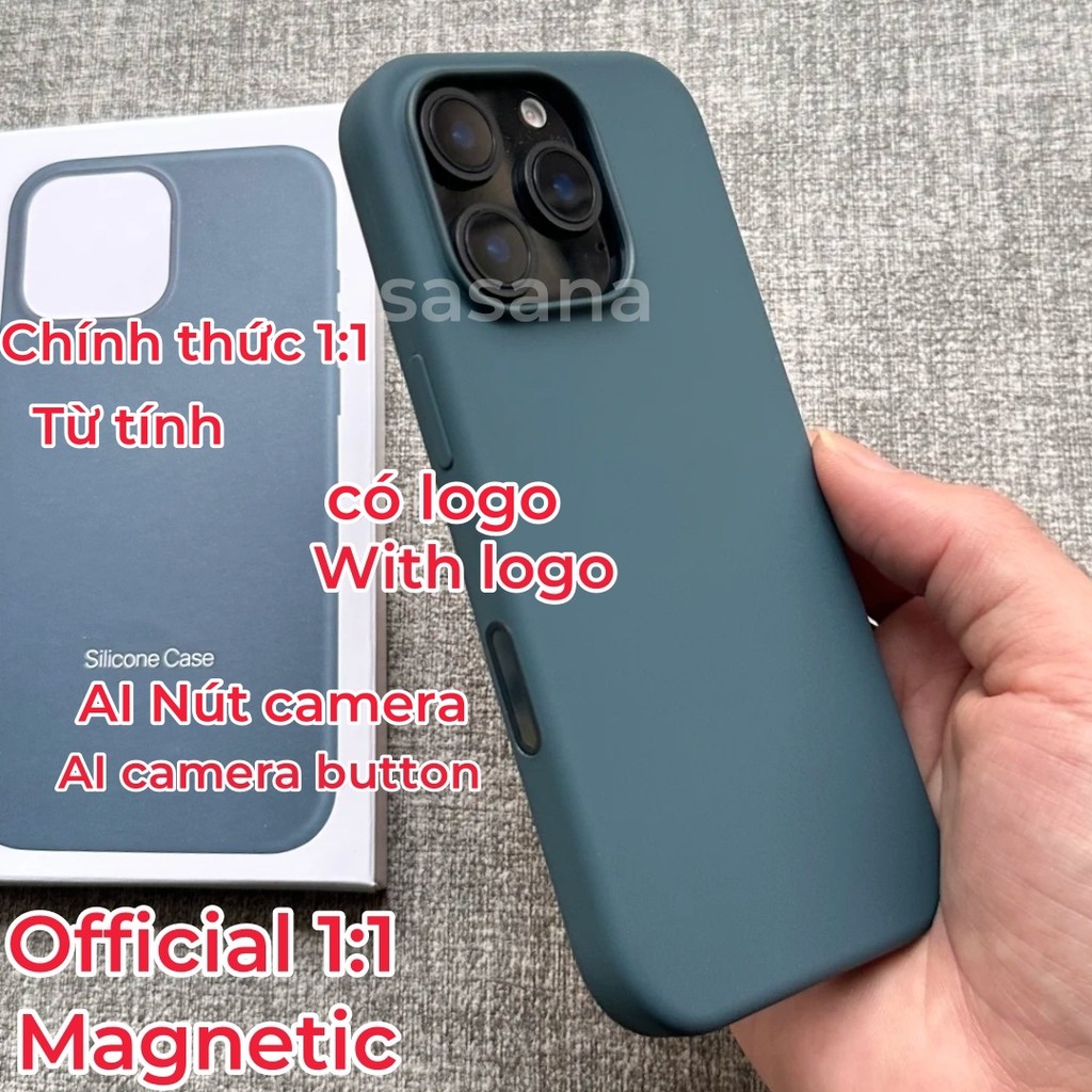 [Chất lượng hàng đầu 1: 1] Silicon lỏng từ tính cho iphone 16 / 15 / Pro / Pro Max / Plus / ốp điện thoại Hoạt hình bật lên được trang bị nút điều khiển máy ảnh