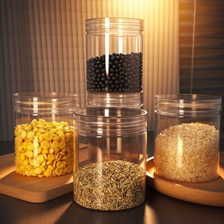 Nhà Bếp Đồ Ăn Nhẹ Gia Vị Lọ Bảo Quản - Chất Liệu PET Trong Suốt Bền Kín Có Thể Bảo Quản