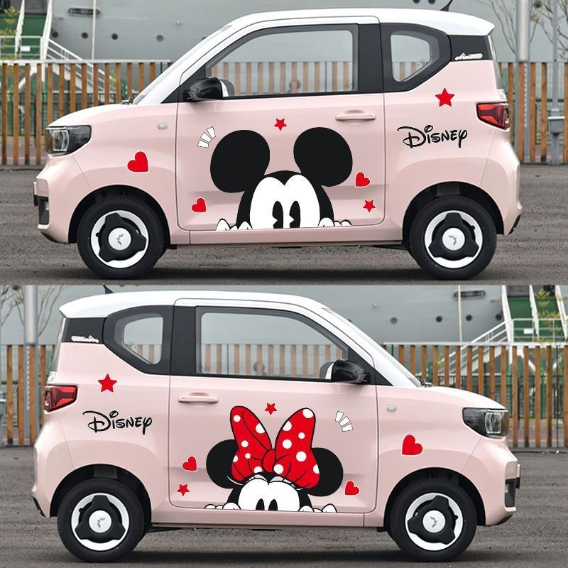 Ola Cheryway Nhãn Dán Xe Hơi Dễ Thương Kiến Nhỏ Kem Minnie mini Body Sticker Colai Wuling Hongguang Mickey
