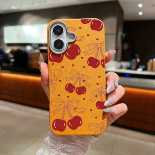 Ins Hàn Quốc Nơ Đỏ Họa Tiết Anh Đào Ốp Lưng Điện Thoại Realme 14T 14 13 12 Pro + 11X 14X 12X 10 9i 14Plus 13Plus 12 Plus Vỏ Chống Sốc