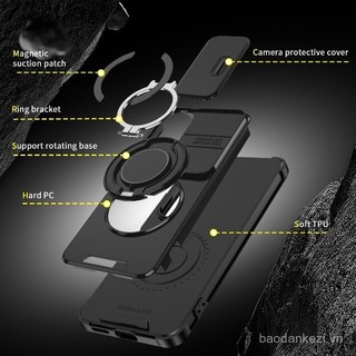 Vỏ Cho VIVO V50 VIVOV50 Lite V50Lite V50E VIVOV50Lite Vỏ Điện Thoại Cứng Chống Sốc Kim Loại Giáp Vòng Giá Đỡ Stent Back Đẩy Ống Kính Máy Ảnh Bảo Vệ Quyền Riêng Tư Giá Đỡ Vỏ Sau Q