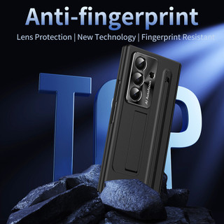 Có Chân Đế Bút Cảm Ứng Gấp Ốp Lưng Điện Thoại Samsung Galaxy Z Fold 7 6 ZFold7 Fold6 5G 360 Vỏ Bản Lề Bảo Vệ Toàn Diện
