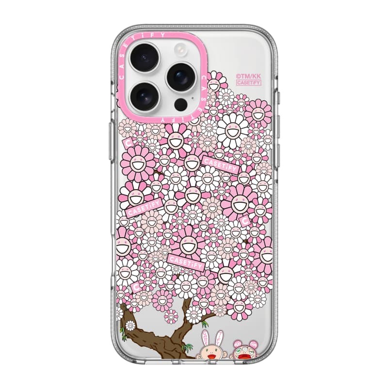 CASECASE X TAKASHI MURAKAMI KAIKAI VÀ KIKI GIỚI HẠN HỒNG CAMERA RING PHIÊN BẢN Tác động Vỏ hút từ tính trong suốt cho iPhone 16 / 15 / 14 / 13 Pro Max với bao bì cao cấp