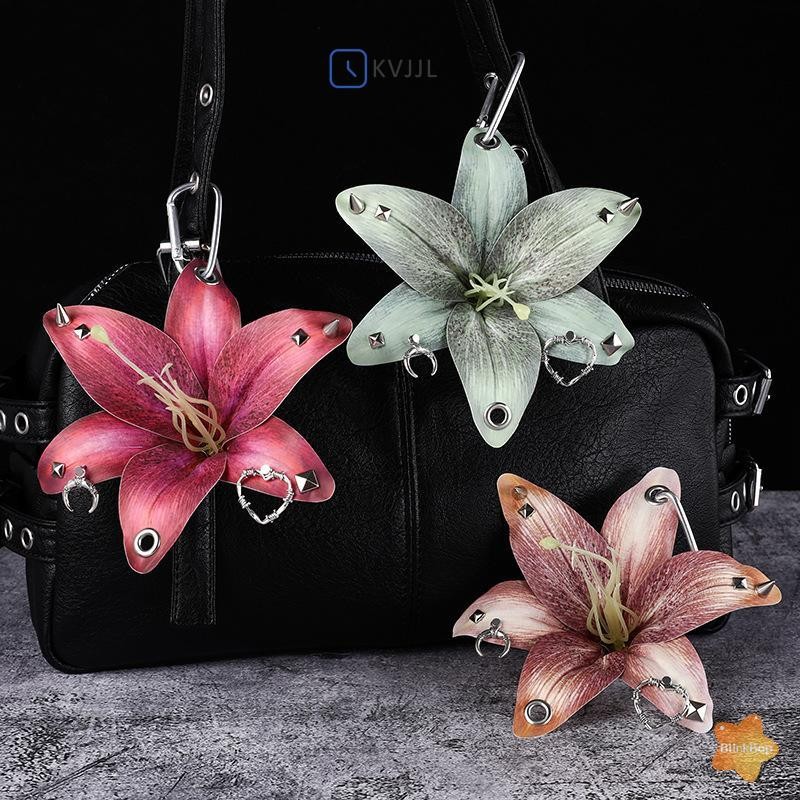 [KvJJL-t] Sáng Tạo Lily Mô Phỏng Hoa Móc Khóa Mặt Dây Chuyền Ba Lô Trang Trí Phụ Kiện Quà Tặng Mới