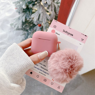 Màu cát đậu + mặt dây chuyền bóng sang trọng cho AirPods 1 / 2 3 Pro Pro Pro2 pro3 Airpods4
