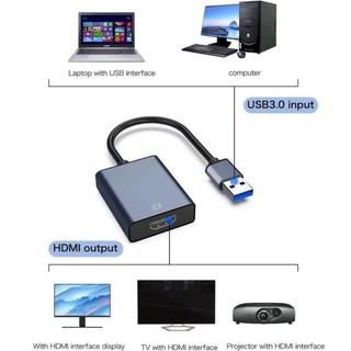Bộ chuyển đổi USB 3.0 sang HDMI 1080P cao cấp - Hỗ trợ PC laptop TV Win XP/7/8/10/11 âm thanh hình ảnh rõ nét sắc sảo