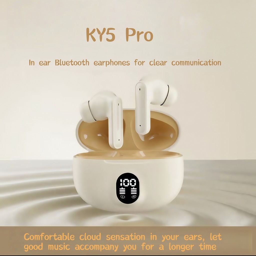 KY5 Pro: Tai nghe Bluetooth không dây có màn hình tình trạng pin và ...