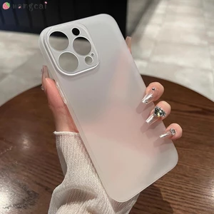 Dành Cho OPPO Reno 14 13 11 10 9 8 7 6 5 Pro Plus 5K 5G Reno14 Ốp Điện Thoại Trắng Mờ Mờ Mỏng Đơn Giản Kinh Doanh Trơn Trong Suốt Vỏ Mềm Ốp Lưng
