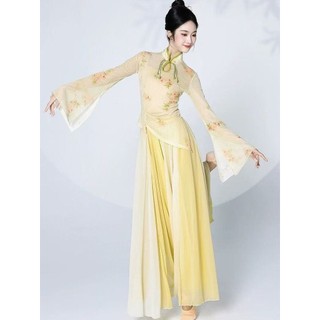 Cổ Điển Múa Sườn Xám Cổ Thanh Lịch Gạc Cổ Phong Cách Trung Hoa Hiệu Suất Dân Tộc Chuyển Đổi Vũ Trung Hoa-la