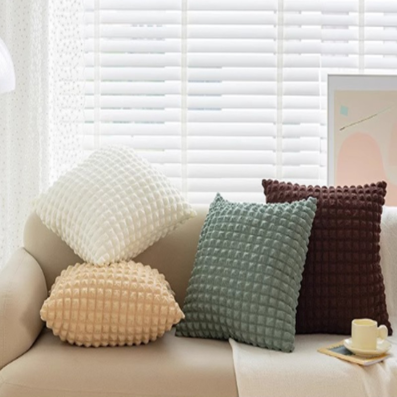 Vỏ gối sofa Sọc Vuông 45x45cm,Mềm mại và thoải mái Phong Cách Bắc Âu Vỏ gối sofa,Gối đầu giường