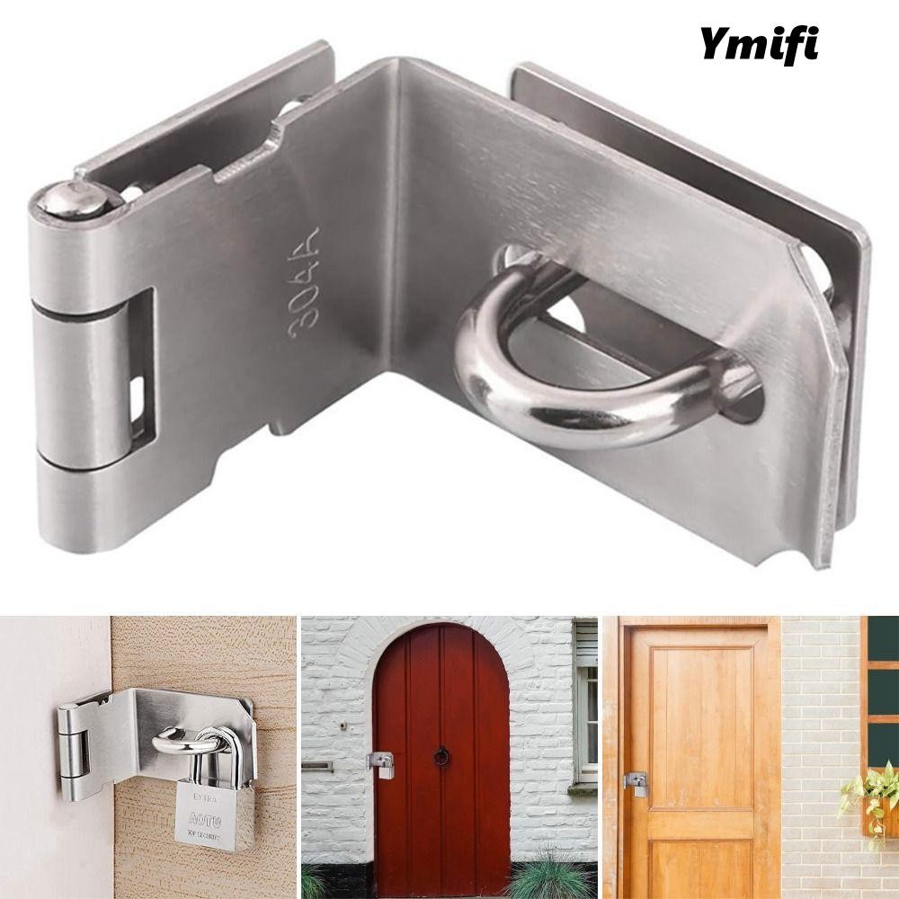 Khóa móc YMIFI, 90° Góc Phải Có Vít Gắn Khóa Cửa, Chốt Cổng Chống Trộm Bằng Thép Không Gỉ Đa Năng Cho Ngăn Kéo Văn Phòng Tại Nhà