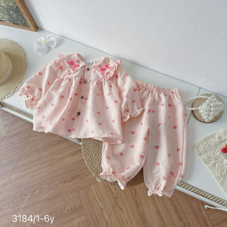 [8-26kg] Set Đồ Bộ Dài Đũi Hàn Xinh Cho Bé Gái Ở Nhà, Đi Học, Đi Chơi,....