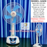 Giá Sỉ ONL - [HONJIANDA FL 626] Quạt sạc tích điện để bàn AC&DC có đèn LED & USB, Bảo hành 12 tháng, tiểu/trung/đại- Led — ảnh 7