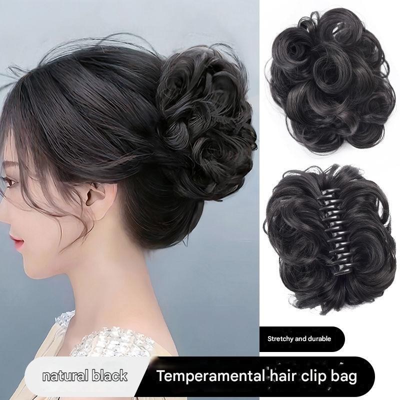 [COD] Tóc Giả Kẹp Cá Mập Búi Cao – Mẫu Mới Cho Nữ Trung Niên, Gọn Gàng, Tinh Tế