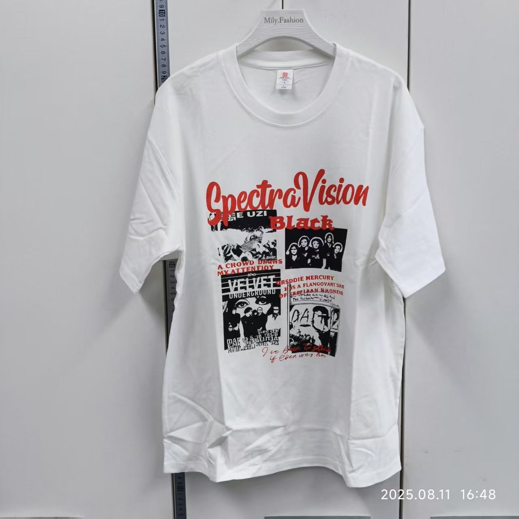 Milyfashion Áo Thun Nữ Tay Ngắn 100% Cotton Nguyên Chất Mỏng Más Phù Hợp Mùa Hè 2025 In Hình Kích Thước Lớn