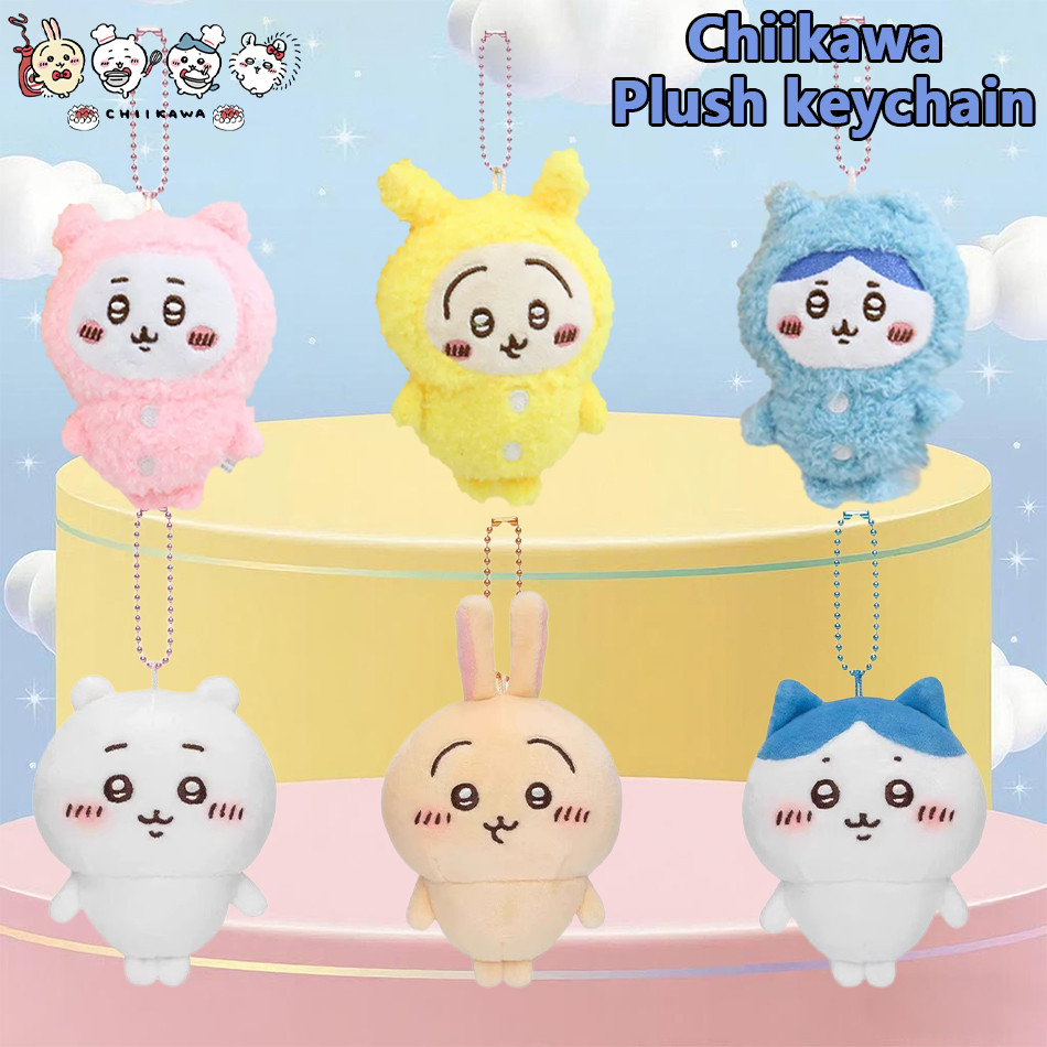Chiikawa Mặt Dây Chuyền Búp Bê Pyjama Đảng Usagi Hachiware Usachi Ngoại Vi Búp Bê Túi Treo Trang Trí Búp Bê Cô Gái Sang Trọng Mặt Dây Chuyền Quà Tặng