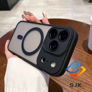 Ốp điện thoại từ tính Matt Acrylic Skin Feel có bảo vệ ống kính máy ảnh cho iPhone 17 Pro Max 11 12 13 14 15 16 Pro Max 17Air 16 / 15 / 14 Plus Bảo vệ thời trang
