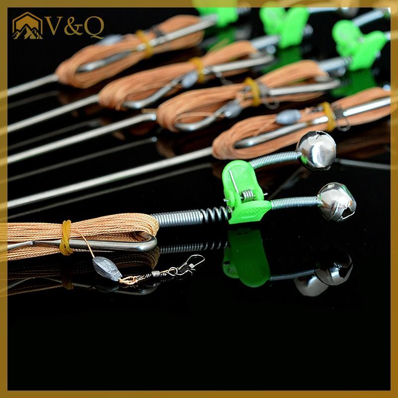 Cần câu cá tự động mini lò xo, phù hợp câu lười, dễ lắp đặt
