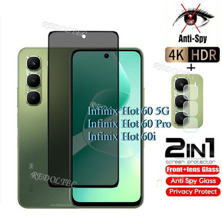 Infinix Hot 60 60Pro 60i 5G 4G Kính Cường Lực Riêng Chống Gián Điệp Full Cover Bảo Vệ Màn Hình Chống Peek 2in1 Privacns Bảo Vệ Infinix Hot 60i Hot 60 Pro