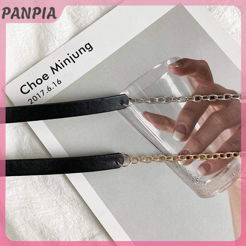 PNPIA-Thin Thắt Lưng Nữ Dây Xích Kim Loại Da Đen Nối Dây Áo Sơ Mi Hợp Thời Trang Trang Trí Phù Hợp Với Phù Hợp Với Tất Cả Trận Đấu Áo Sơ Mi Dây Xích