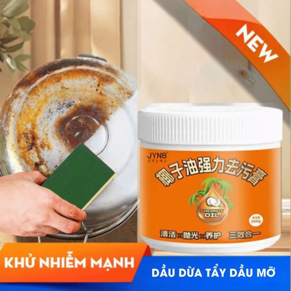 Dầu Dừa Tẩy Dầu Mỡ Vết Bẩn Trên Xoong Nồi, Gạch Men, Khử Nhiễm và Làm Sạch Nhanh Chóng