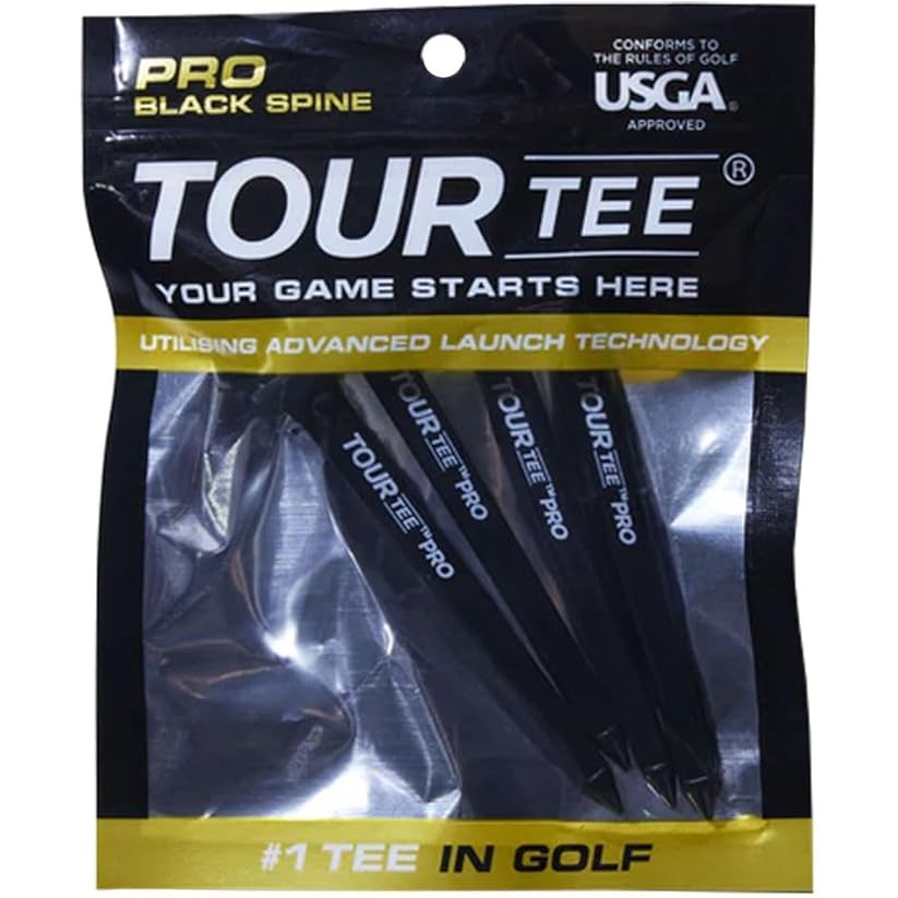Toutee Pro Tour Golf Tees – Phiên Bản Giới Hạn Màu Đen (4 chiếc Dài / Bộ Combo)