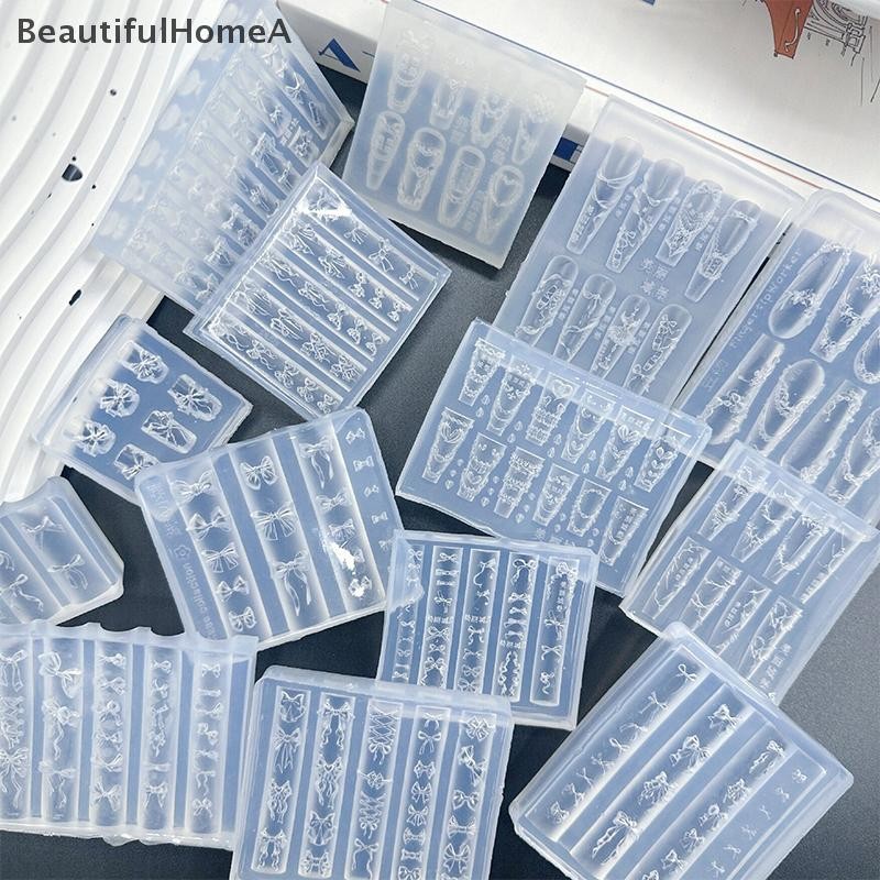 BeautifulHomeA Bánh Kem Váy Nơ Ruy Băng 3D Acrylic Khuôn Trang Trí Móng Tay Nghệ Thuật DIY Thiết Kế Silicon Móng Tay Nghệ Thuật Khuôn Mẫu Cho Móng Tay Quyến Rũ VN