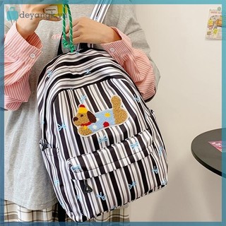 Deyangk Dễ Thương Dachshund Nơ Sọc Ba Lô In Dung Tích Lớn Học Sinh Schoolbag Thời Trang Tinh Tế Cá Tính Xu Hướng Túi Du Lịch Quà Tặng VN