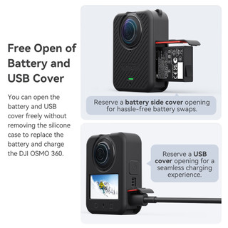 Dành Cho DJI OSMO 360 Vỏ Silicon Bảo Vệ Ống Kính Thân Silicon Bảo Vệ DJI 360 Toàn Cảnh Thể Thao Camera Phụ Kiện