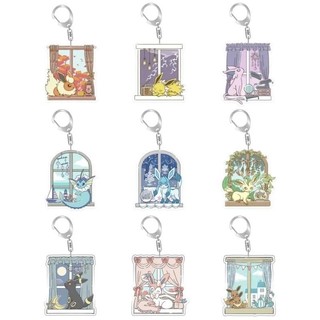Pokemon Vaporeon umbreon sylveon eevee jolteon tự làm Acrylic Keychain Mặt dây chuyền phim hoạt hình kinh đi