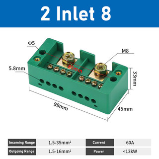 Hộp đầu cuối điện gia dụng FJ6/JHD, 2 vào 6/8/12 ra, kết nối điện hiệu quả và bền bỉ