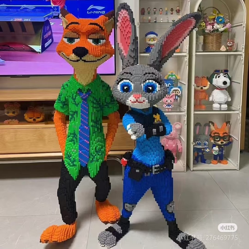 Khối Đồ Chơi Judy Sĩ Quan Cảnh Sát Nick Fox Đồ Chơi Gạch Hội Trẻ Em Giáo Dục Handmade Quà Tặng