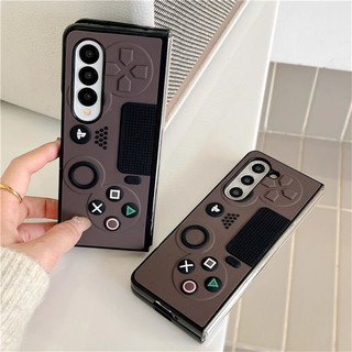 Vỏ hình bảng điều khiển trò chơi màu nâu sô cô la cho Samsung Z Flip 7 Flip 6 / 5 / 4 / 3 Fold 7 / Fold 6 / 5 / 4 / 3 Cape