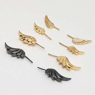 Mạ Đồng Vàng Thật 18k Vàng Súng Đen Một Cánh Nổi Có Kim Tự Làm Trang Sức Handmade Baroque Ngọc Trai Phụ Kiện