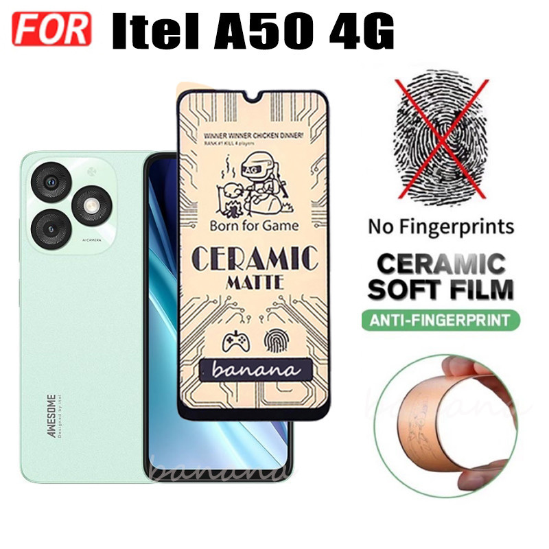 Ốp điện thoại chống sốc 3 trong 1 Itel A50 cho Itel A 50 A5 0 A70 Phim mờ gốm + Phim ống kính máy ảnh