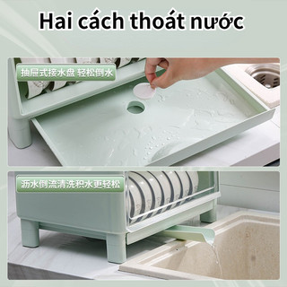 Hộp Đựng Chén Đĩa Có Nắp Tiện Dụng, Tủ Nhựa 2 Tầng Cho Nhà Bếp và Đồ Dùng Dao Kéo Thoải Mái.