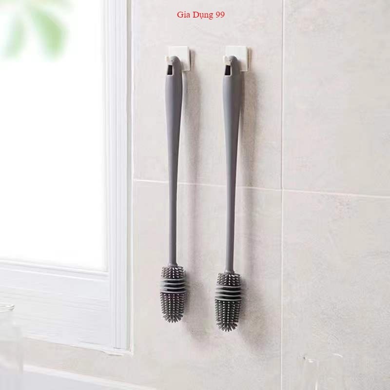 Bàn chải silicon vệ sinh ly cốc cán cầm dài