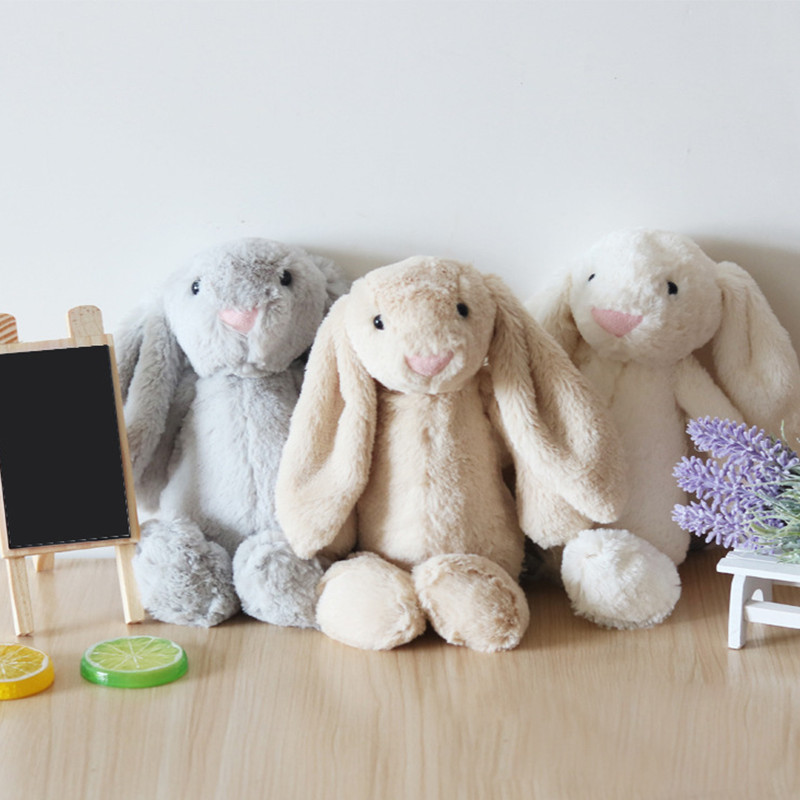 【SKISOPGO】Thỏ Jellycat，Búp bê thỏ，Thỏ bông，Thỏ tai dài，Đồ chơi sang trọng dễ thương，Mềm mại，Không rụng lông