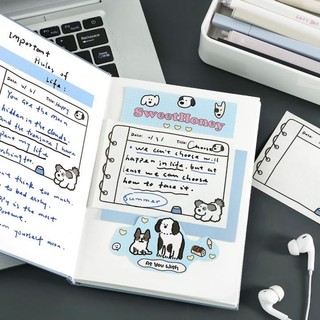 Giấy ghi chú cute Doodle Animal 30 tờ Nhà Kawaii