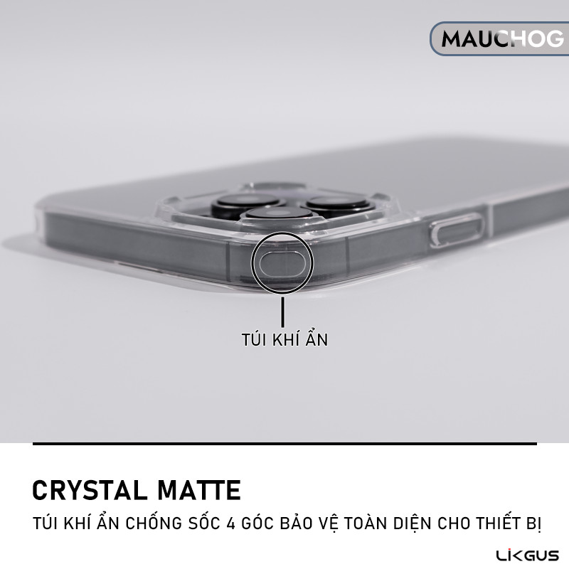 Ốp Nhám Mờ Chống Vân Tay Likgus Chống Sốc Bảo Vệ Camera  Cho Điện Thoại iPhone 17 Pro Max 16 15 14 13
