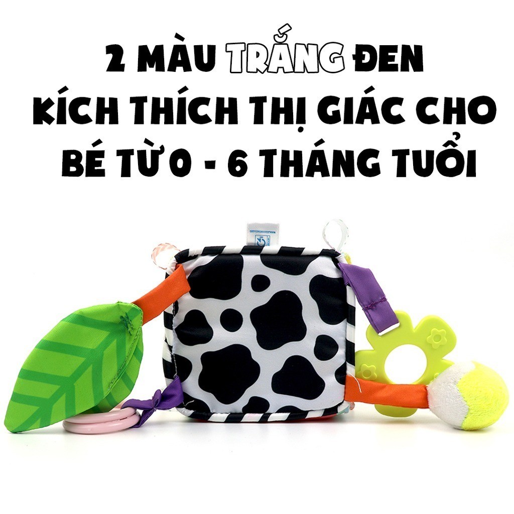 Đồ Chơi Montessori Khối Xúc Xắc Vải Luyện Kỹ Năng Nhiều Chủ Đề