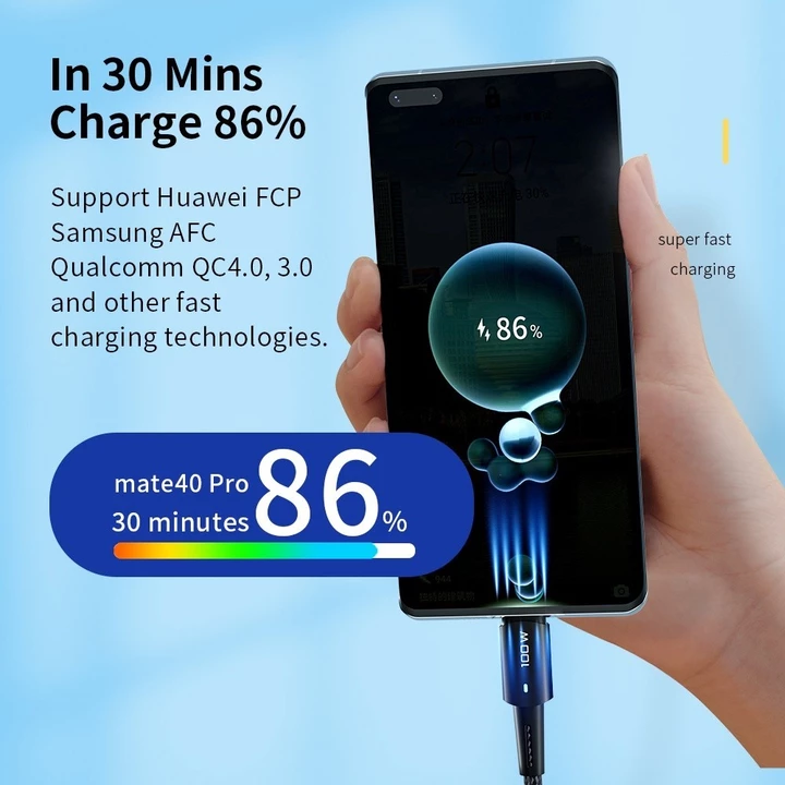 Charging Cable – 60W, USB-C – 6