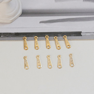Túi đồng vàng hai lỗ 18 K14 k giữ màu giọt nước phối mảnh tự làm vòng tay thủ công vòng cổ chất liệu hoàn thiện phụ kiện trang sức