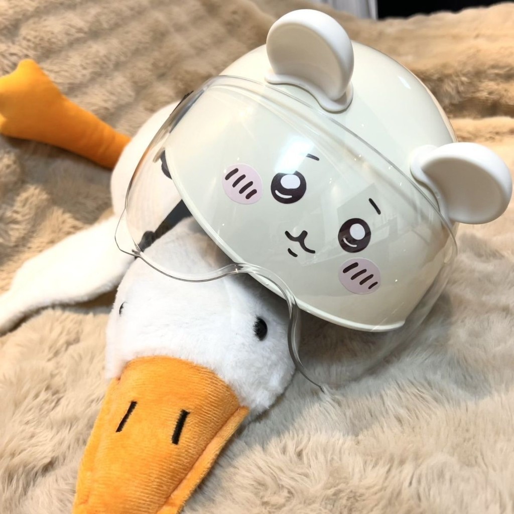 Chứng nhận 3C Mũ bảo hiểm Xe Điện Chống Nắng Nữ Dễ Thương Jiyiwa Mũ bảo hiểm mùa hè bốn mùa thẻ thông dụng chiikawa
