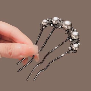 Mauropoli [Sẵn Sàng] Kẹp Tóc Bóng Trung Quốc Mới Cổ Bốn Gót Lược Kẹp Tóc Kẹp Tóc Hình Chữ U Kẹp Tóc Sang Trọng Kẹp Tóc Kẹp Tóc Lược Tóc