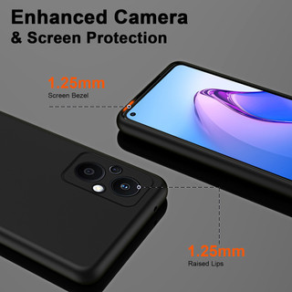 Dành Cho OPPO Reno 7Z 5G Reno 8Z 5G Ốp Lưng Silicon Lỏng Nâng Cấp Có Cạnh Vuông Bảo Vệ Camera Mềm Chống Trầy Xước Lớp Lót Microfiber Chống Sốc Mỏng Vỏ