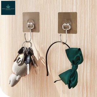 "Móc Bạc Dán Tường Đa Năng Inox, Tiện Lợi Treo Đồ Trong Nhà"